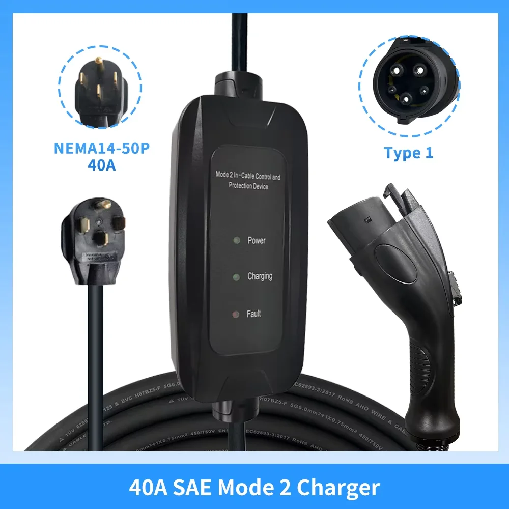 9kw 16A SAE J1772 Type 1 Mobil - đánh giá và giá Portable Ev Charger