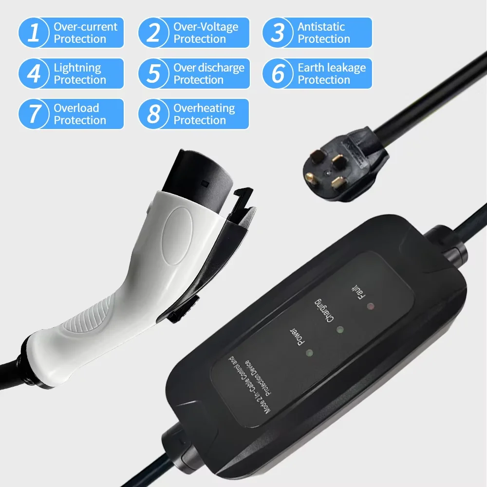 9kw 16A SAE J1772 Type 1 Mobil - đánh giá và giá Portable Ev Charger